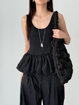 organza balloon blouse (3color)