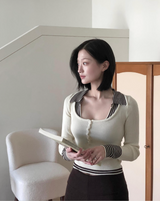 preti collar button u-neck nt