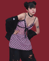 big dot ribbon pink slip-dress