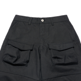25SS FRONT POCKET WIDE  CARGO PANTS BLACK