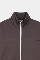 Jersey high-neck zip-up
