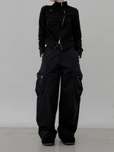 Zipper Pocket Cargo Jogger Pants
