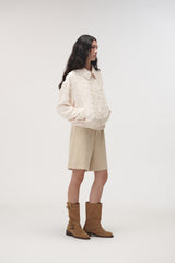 Jacquard blouson (Ivory)
