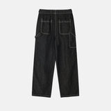 Linen carpenter wide banding denim