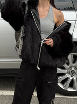 [Unisex] Fur 2way hood zip up(4color)