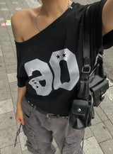 Number 6 オフショルダーラグラン半袖