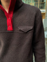 Chil Pocket Half-Neck Button Knit