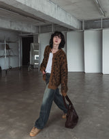 Referred Wool Round Cardigan