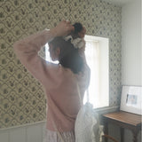 Lace scrunchie_brown
