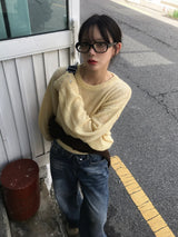 Ropy Alpaca Button Round Knit (9c)