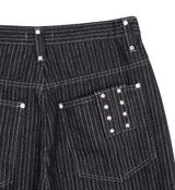 エッフェルスタッドストライプデニムパンツ