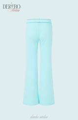 Mint lettering long good fit casual pants 