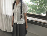 Milky puff blouse
