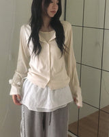 Hoolie Checkered Plain Lace Wrap Skirt