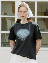 スワングラフィックTシャツ チャコール