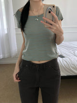 Noah Stripe U-neck T-shirt (3 colors)