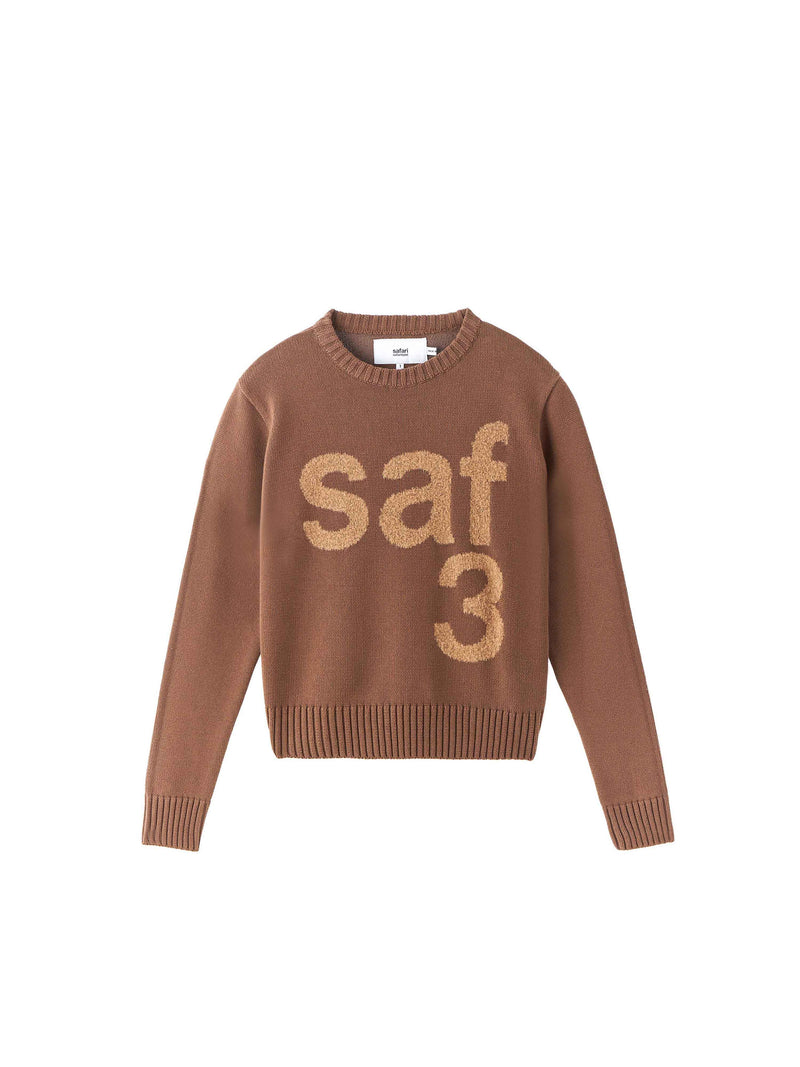 1/2 ベーシック SAFARI ニット (BROWN)