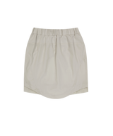 Layered Mesh Nylon Midi Skirt / Beige