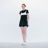 Silky satin shorts black