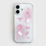 [Gel-hard] スターキャットスマホケース (Pink) (only case)