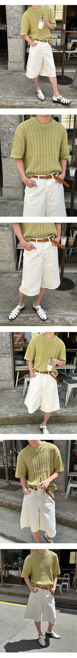 [S/S] Boucle scasi round half knit (10color)