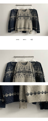 Cahu overfit Nordic knitwear