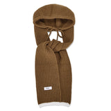 VARZAR Logo Label Hood Muffler / Brown