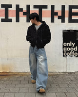 Brush denim pants
