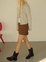 Suede pocket mini skirt (2colors)