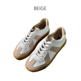 Beige & White simple Sneakers