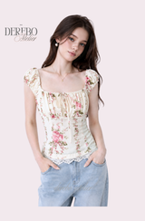 Flora Lace Bustier Blouse