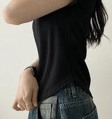 Brie button food short sleeve tee