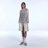 SIN MESH SWEATER_BEIGE
