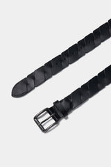 Cut-Off Full Grain Leather Belt (Black)