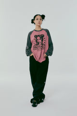 ラグランロングスリーブTシャツ_ダストピンク