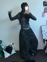 TRACK THREE LINE ダウンスナップバルーンロングパンツ 🖤🩶💚🧸2COLOR