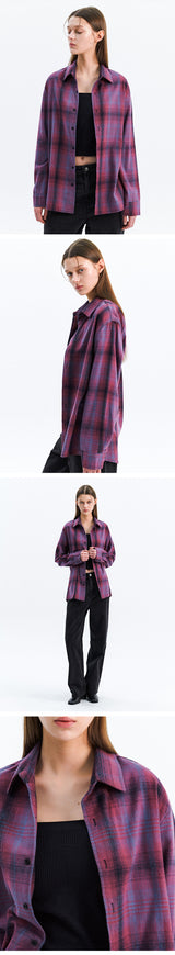 VINTAGE FLANNEL CHECK SHIRT_VINTAGE PINK