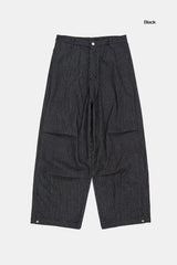 アッドピンタックストライプデニムパンツ