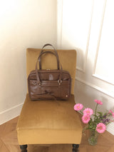 Classic ribbon school bag_vintage brown