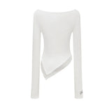 Script Drape Asymmetrical Top