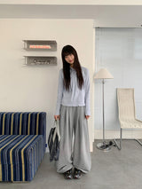26SS★ [BAONHAUS]ヘディネンピンタックバンディングワイドトレーニングパンツ