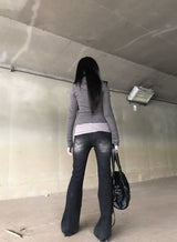 BLACK BOOTCUT DENIM PT