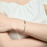 Heart Pearl Toggle Bar Bracelet