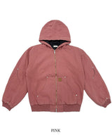 ASCLOピグメントウォッシングパッチフードジップアップ (3color)