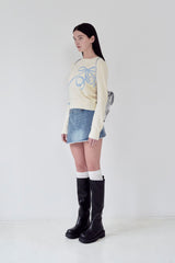 KIRSH PLAIN RIBBON CHERRY KNIT [IVORY]