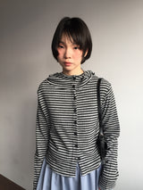 アルトハイネックフーデッドカーディガン (2color)