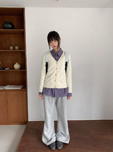 26SS★ [BAONHAUS] Kathleen Banding Semi-Bootcut Pants