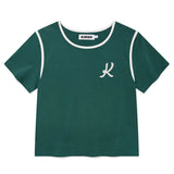 グラフィックリンガーTシャツ【グリーン】
