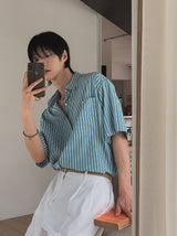 Lion Stripe Half Shirt