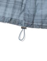 RUFFLE CHECKERED WINDBREAKER JACKET(BLUE)